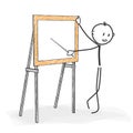 Stick Figure Cartoon - Stickman while Teaching in a Seminar.