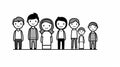 Stick Figure Family Roles: Richard, Mother-to-be, Mia, William, Olivia, Jack, Charlotte, Ethan