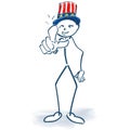 Stick figure with finger pointing like Uncle Sam
