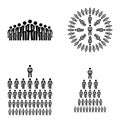 Stick figure icon businessmen big company human resources vector