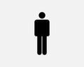 Stick Figure Icon. Stickman Man Male Boy Person People Human Stand Pose Character Sign Symbol