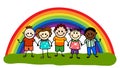 Rainbow kids Royalty Free Stock Photo