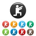 Stick figure stickman icons set pictogram simple