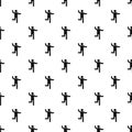 Stick figure stickman pattern vector seamless