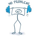 Stick figure with weight lifting and no problems