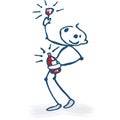Stick figure and wine tasting Royalty Free Stock Photo