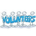 Stick figures as volunteers