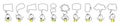 Stick figures. Thought bubbles, speech bubbles. Isolated on white background