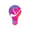 Stick golf bulb shape concept logo design vector Royalty Free Stock Photo