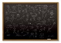 Stick man blackboard Royalty Free Stock Photo