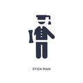 stick man graduated icon on white background. Simple element illustration from behavior concept