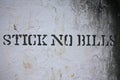 `Stick no bills` message in India