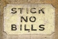 Stick no Bills sign