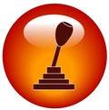 Stick shift web button Royalty Free Stock Photo