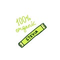 Stick stevia doodle icon, vector illustration