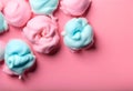 Stick with yummy cotton candy Royalty Free Stock Photo