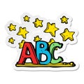 sticker of a ABC cartoon Royalty Free Stock Photo