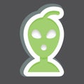 Sticker Allien. related to Space symbol. simple design editable. simple illustration