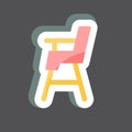 Sticker Baby Chair. suitable for Baby symbol. simple design editable. design template vector. simple symbol illustration Royalty Free Stock Photo