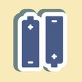 Sticker Batteries - Simple illustration,Editable stroke