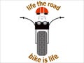 Sticker biker T-shirt picture illustration chopper road bike vtcnjr