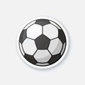 Sticker black and white soccer ball