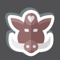 Sticker Boar. related to Animal symbol. simple design editable. simple illustration Royalty Free Stock Photo