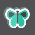 Sticker Butterfly 1. suitable for Animal symbol. simple design editable. design template vector. simple symbol illustration