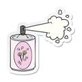 sticker of a cartoon aerosol freshener spray can