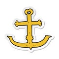 sticker of a cartoon anchor