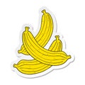 sticker of a cartoon bananas Royalty Free Stock Photo
