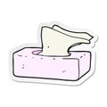 sticker of a cartoon box of tissues Royalty Free Stock Photo