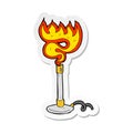 sticker of a cartoon bunsen burner