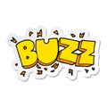 sticker of a cartoon buzz symbol