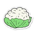 sticker of a cartoon cauliflower