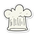 sticker of a cartoon chef hat Royalty Free Stock Photo