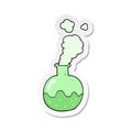 sticker of a cartoon chemical reaction