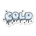 sticker of a cartoon cold text symbol Royalty Free Stock Photo