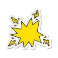 sticker of a cartoon electrical sparks Royalty Free Stock Photo