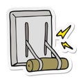 sticker of a cartoon electrical switch