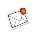 sticker of a cartoon email Royalty Free Stock Photo