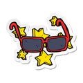 sticker of a cartoon expensive sunglasses