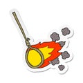sticker of a cartoon flaming noose Royalty Free Stock Photo