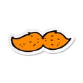 sticker of a cartoon ginger mustache