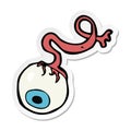 sticker of a cartoon gross eyeball