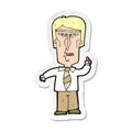 sticker of a cartoon grumpy boss