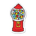 sticker of a cartoon gumball machine Royalty Free Stock Photo