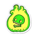 sticker of a cartoon halloween flame border Royalty Free Stock Photo