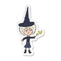 sticker of a cartoon halloween witch Royalty Free Stock Photo