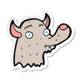 sticker of a cartoon happy wolf Royalty Free Stock Photo